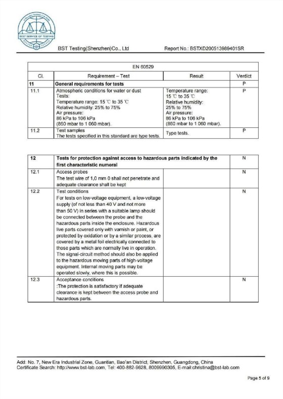 5.数字式传感器IP68防护等级检测报告